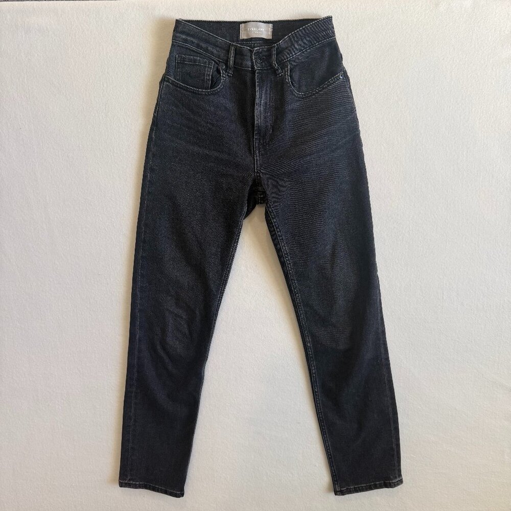 Everlane Jeans Women’s 24 Regular Black Cheeky Jean 90s Whiskered